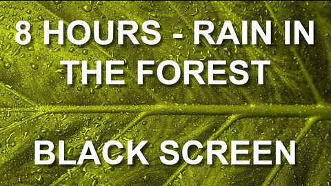 Rain in the forest | Relax and fall asleep FAST! | 8 hours BLACK SCREEN #lluvia #rain #Regen #chuva