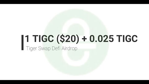 Finalizado - Airdrop - JustSwap - 1 TIGC ($20) + 0.025 TIGC