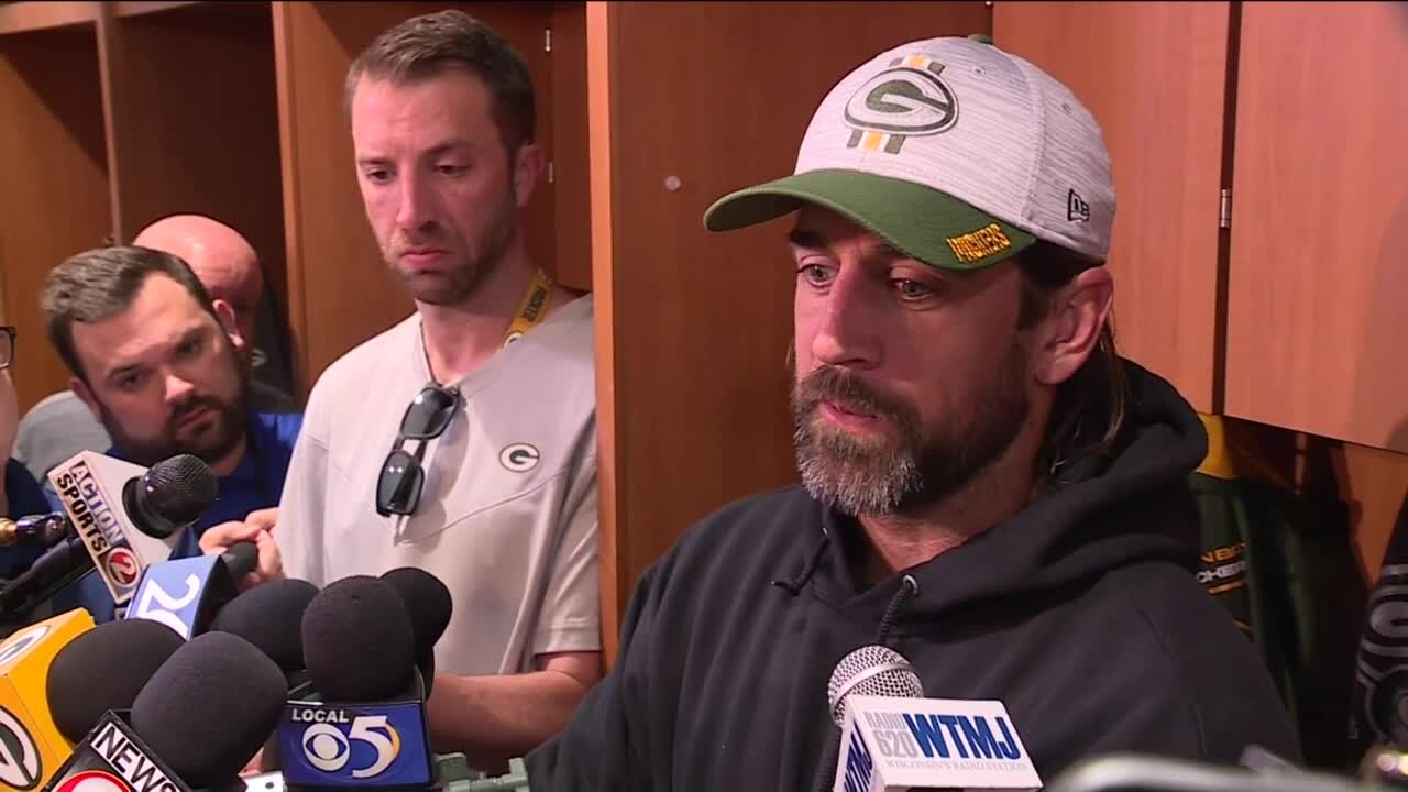 Aaron Rodgers attends Green Bay's minicamp