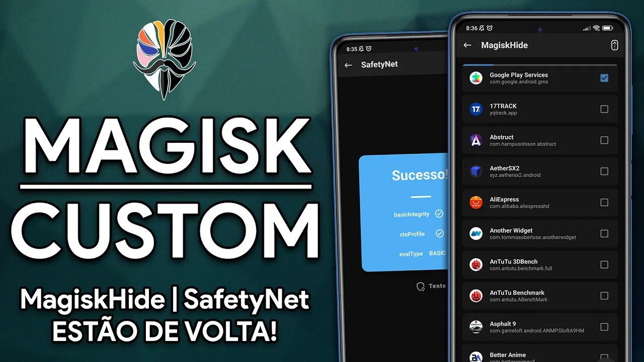 MAGISK CUSTOM | COM MAGISK HIDE E SAFETYNET TEST DE VOLTA! | Magisk Custom App