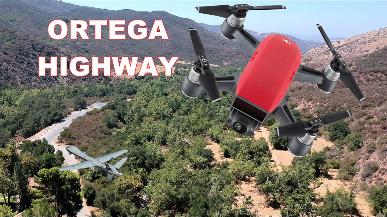 Drone on Ortega Highway CA. Harley Ride there.