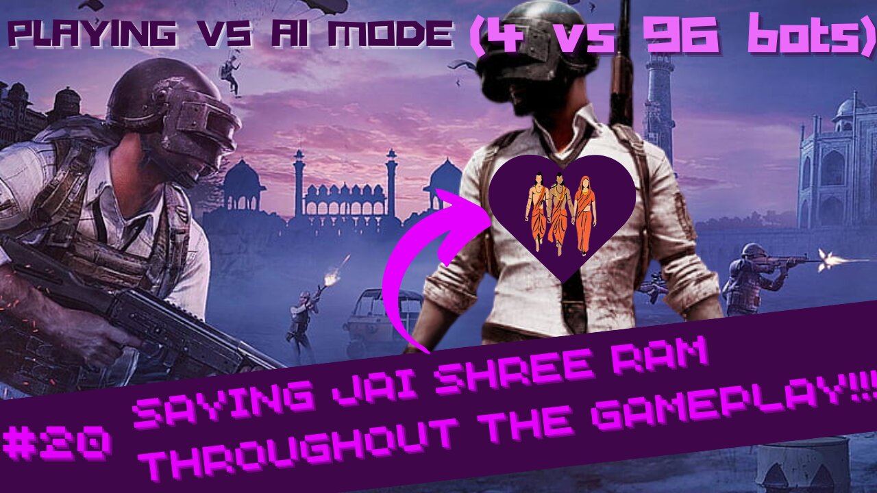 BGMI - SAYING JAI SHREE RAM THROUGHOUT THE GAMEPLAY | VS AI MODE I GAMEPLAY | @lone_wolf_plays