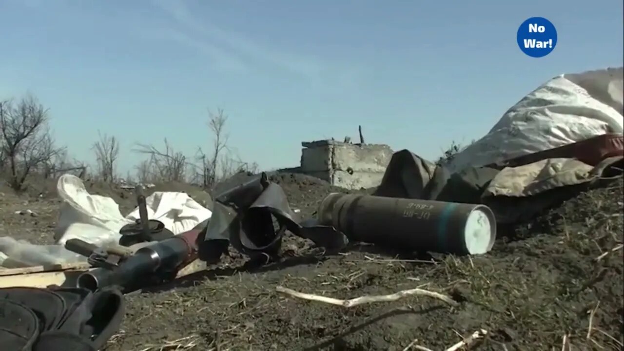 Abandoned Ukrainian fortified positions, presumably in Luhansk Oblast!