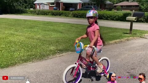 Tiny’s bike ride & safety first!