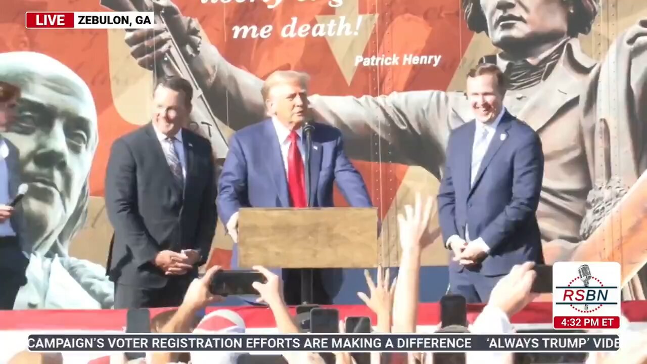 THOUSANDS WAIT OUTSIDE TRUMP'S TOWN HALL IN DULUTH, GA! 🙌🇺🇸 TRUMP ADDRESSES HIS SUPPORTERS