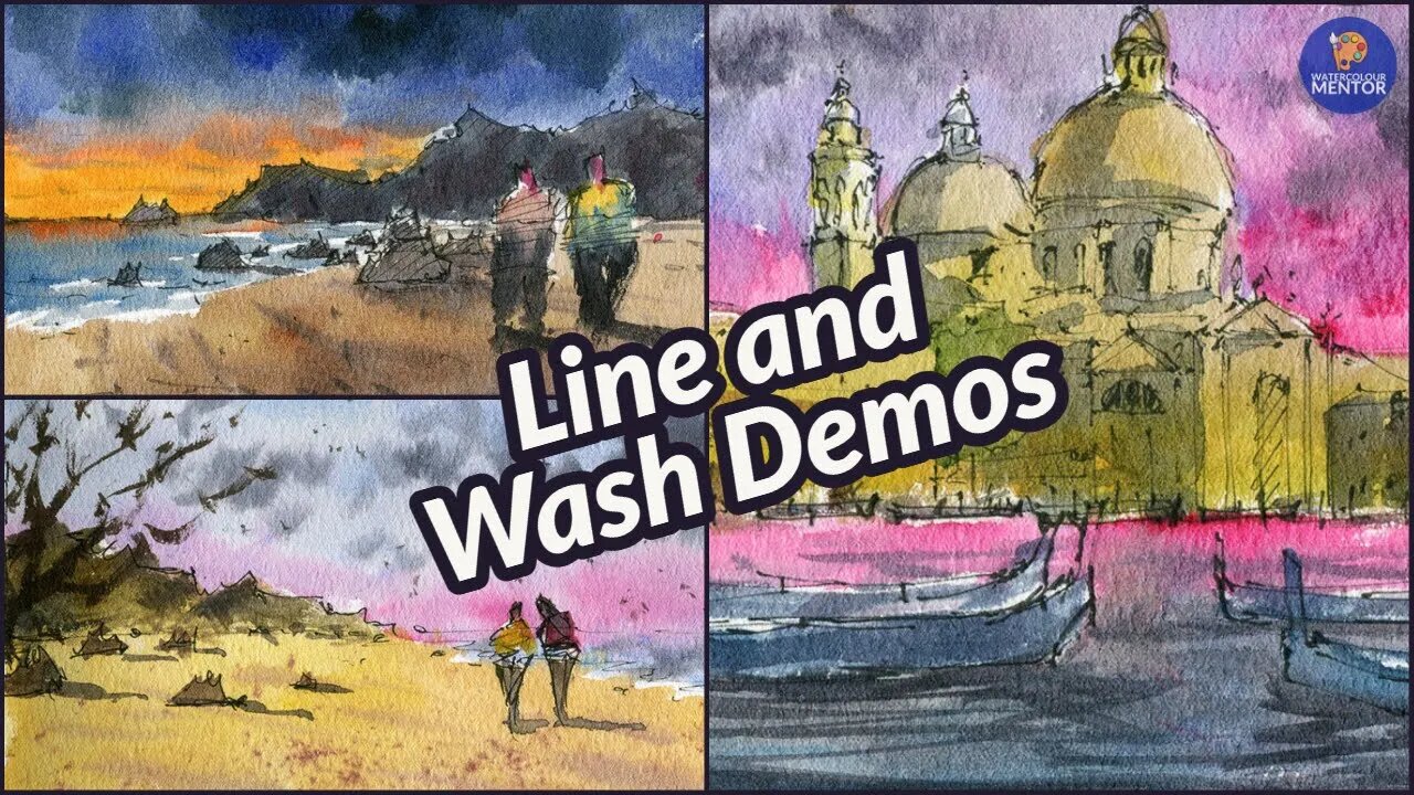 Live #1 - Line and Wash: Live Demonstrations (Beach Landscapes and Venice)