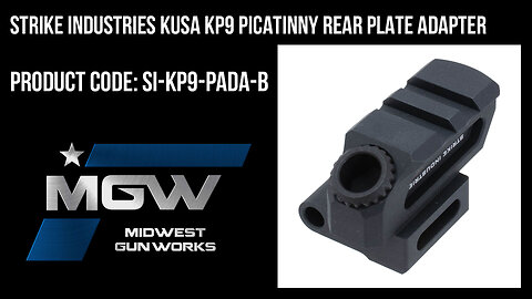 Strike Industries KUSA KP9 Picatinny Rear Plate Adapter - SI-KP9-PADA-BK