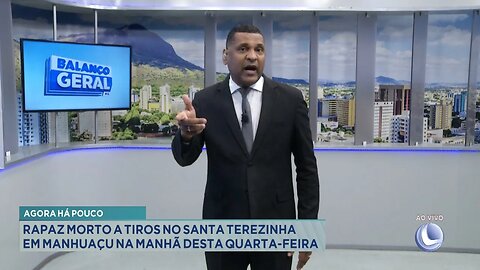 Agora há pouco: Rapaz morto a tiros no Bairro Santa Terezinha em Manhuaçu nesta quarta-feira.