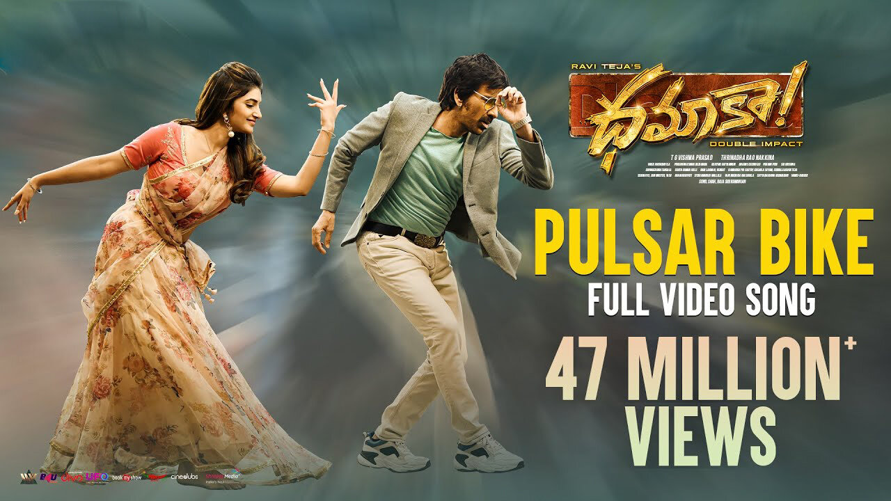 Pulsar Bike Full Video Song Dhamaka Ravi Teja Sreeleela Thrinadha Rao Bheems Ceciroleo