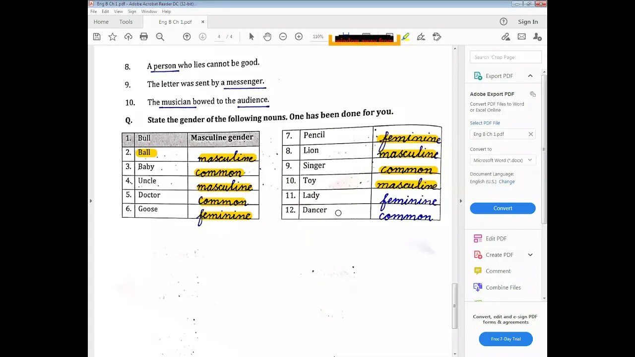 Class 5 Eng B 7 4 2021