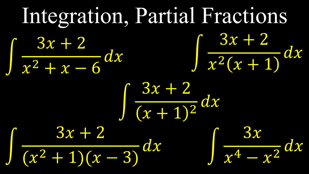 Integration, Partial Fractions - Calculus