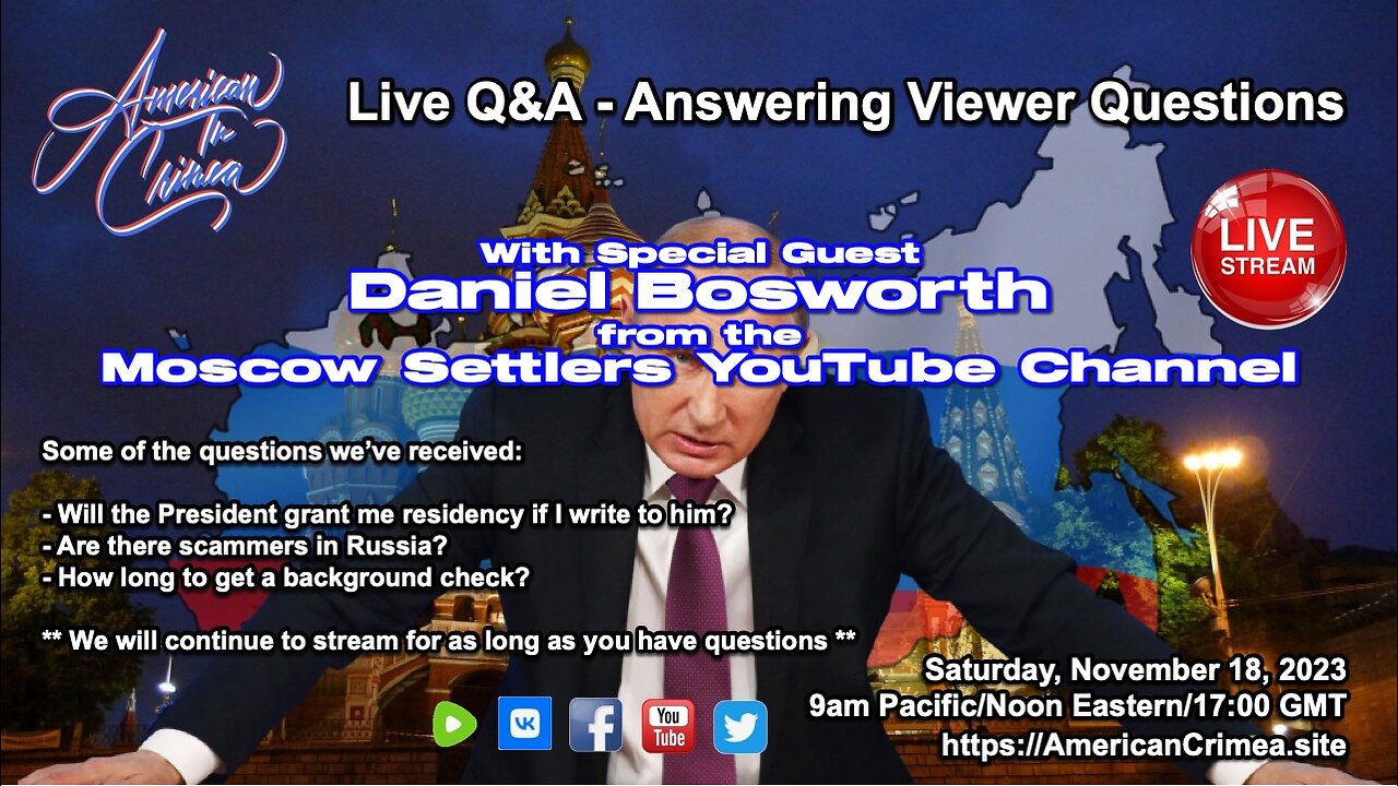 American in Crimea: Live Q&A - Answering Viewer Questions with Special Guest Daniel Bosworth