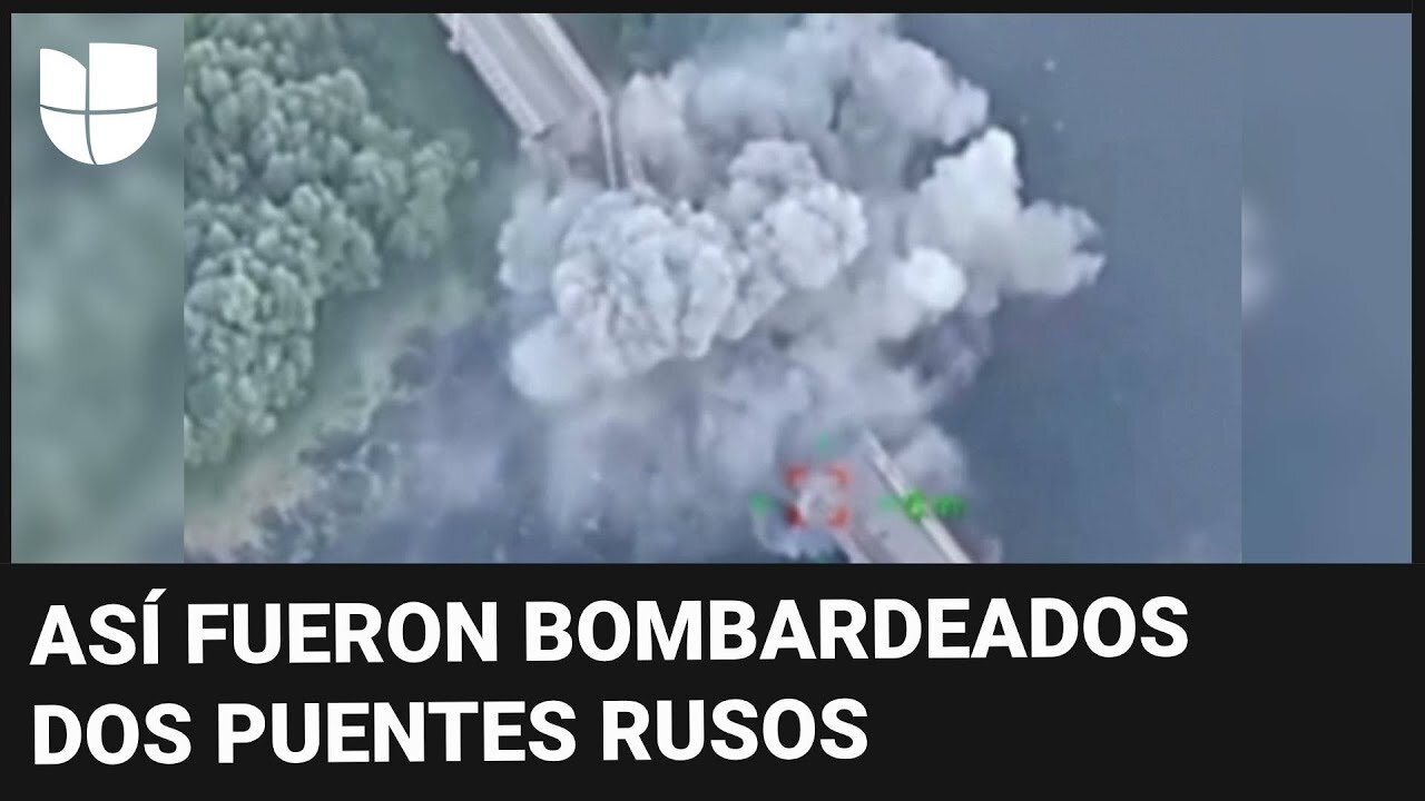 En imágenes: Así destrozó Ucrania un puente que Rusia utilizaba para el tránsito de armamento