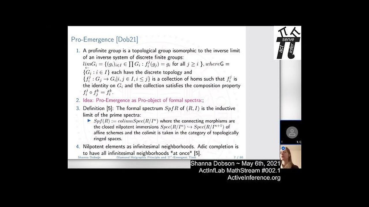 ActInf MathStream #002.1 ~ Shanna Dobson