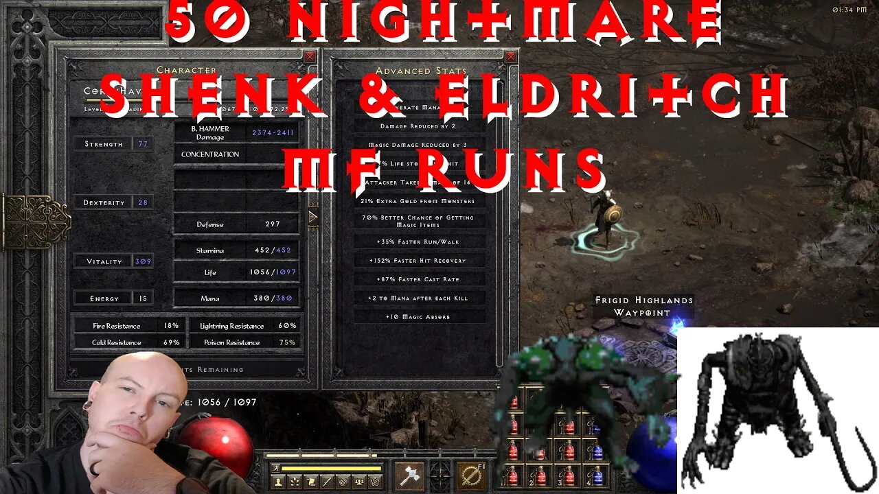 50 Nightmare Eldritch AND Shenk Runs | Diablo 2 Resurrected