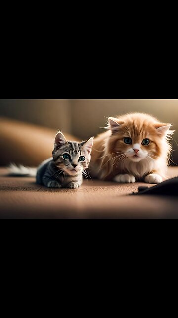 Tiny Cat discovered a puddle and created a personal splash zone