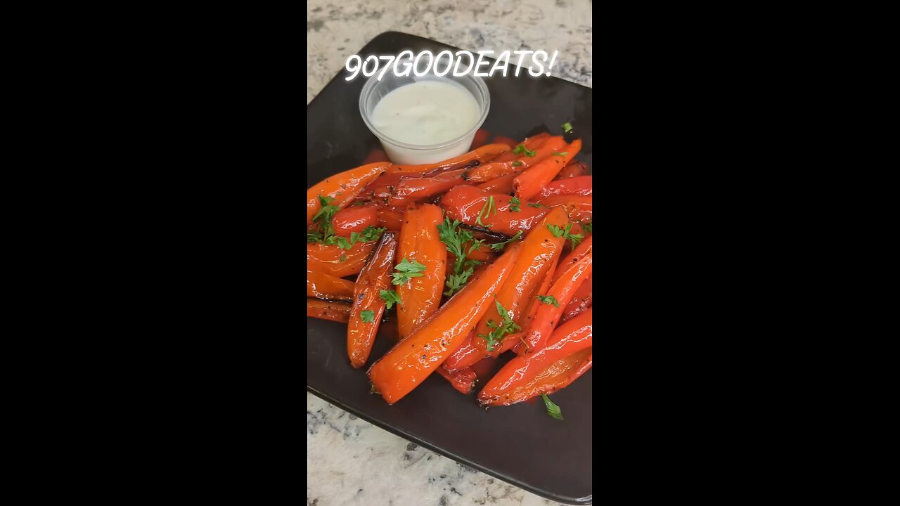 Air Fryer Roasted Mini Sweet Peppers w/ Ranch!