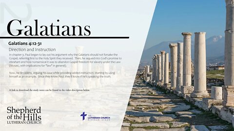 Galatians: Lesson 6 - Direction and Instruction