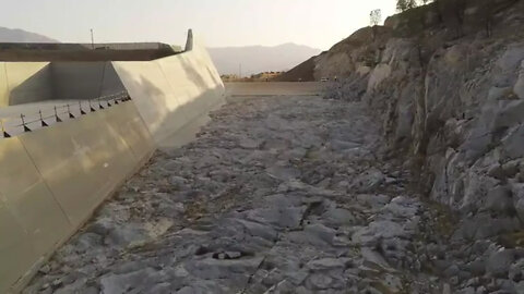 Isabella Dam Main and Auxiliary Dams, Service Spillway (B-roll)