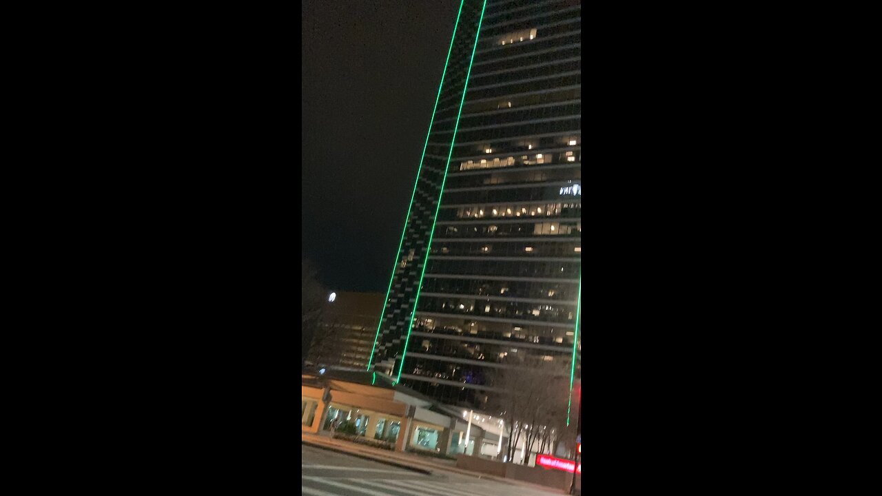 RIDING THROUGH DEEP ELLUM ELM STREET DALLAS TEXAS. BEAUTIFUL VIEW AT NIGHT OF SKYSCRAPERS!!!!!!!!!