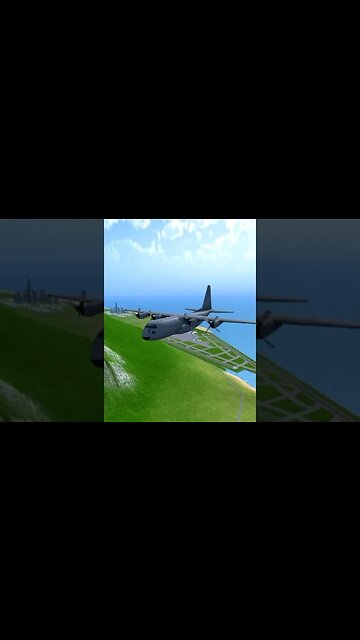 Flying C-130 with a flat nose | Turboprop Flight Simulator #shorts