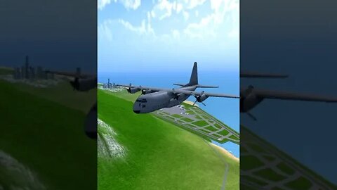 Flying C-130 with a flat nose | Turboprop Flight Simulator #shorts