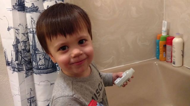 Boy Gets Super Excited For A Bath