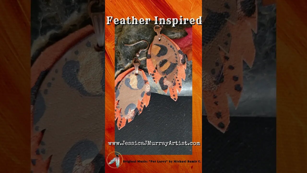 SPOT, 2 inch, leather feather earrings #genuineleather #leatheraccessories #handmade #jewelry
