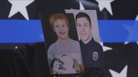 'His last breaths on this Earth were in the arms of heroes': Community remembers Arvada Officer Vakoff