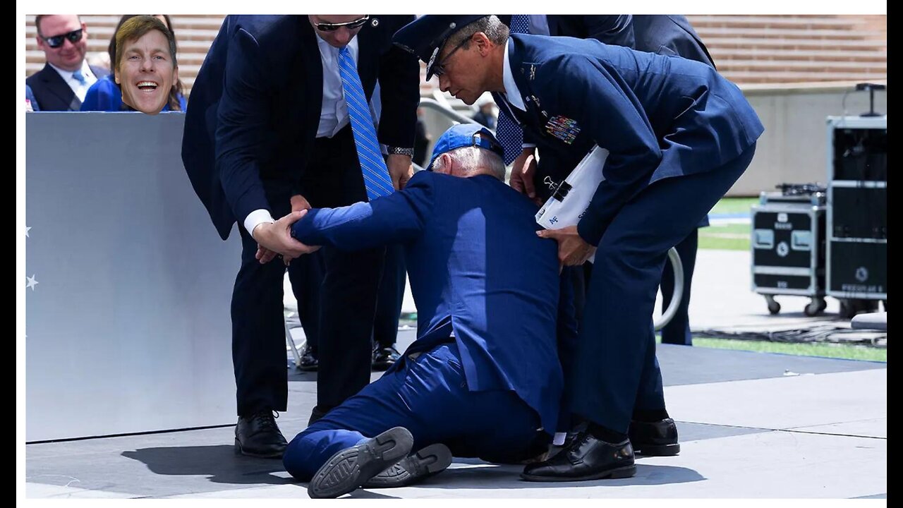 Biden Crashes in front of the Air Force Academy.