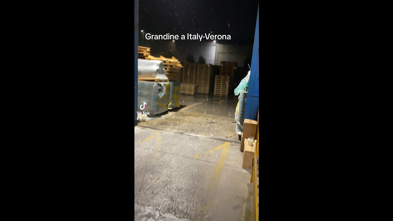In Italy it rained hail