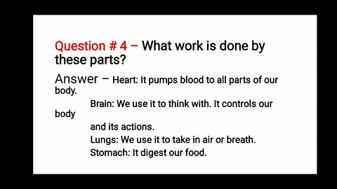 Class II - Science - unit1 The human body part2