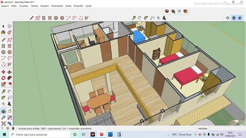 projeto 3d mobilhado de um sobrado #construtorvirtualph