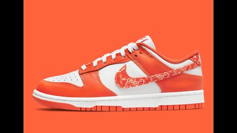 Nike Dunk Low Orange Paisley