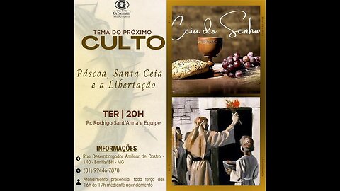 CULTO DA PALAVRA A CEIA DO SENHOR