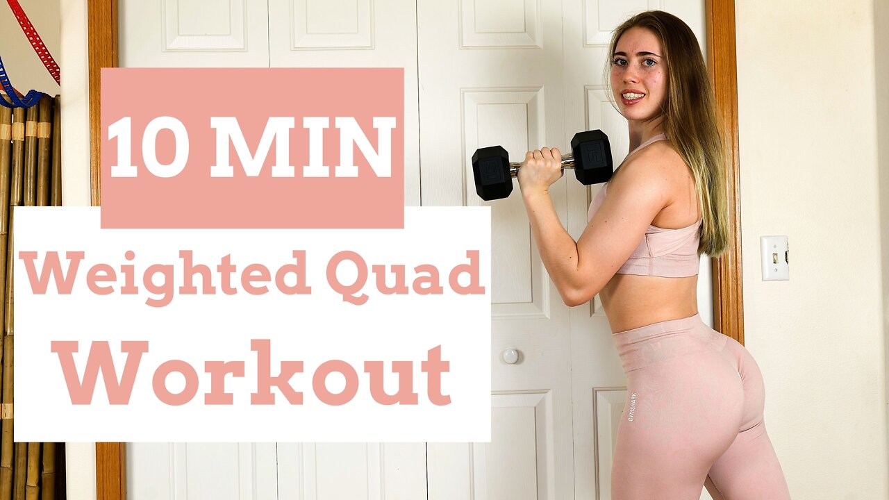 Using one pair of dumbbells for a 10 minute weighted quad workout