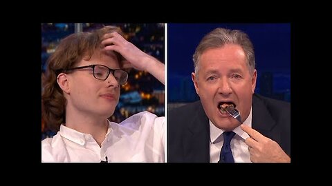 Piers Morgan Eats STEAK In Front Of Vegan Protester