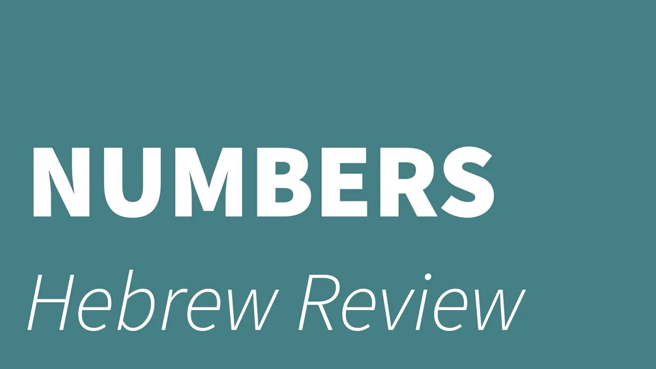 Hebrew review Numbers