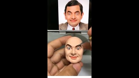 Creating mr. bean by a clay❤️😳