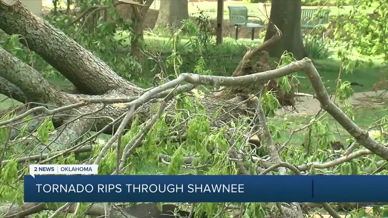 Tornado damage in Shawnee