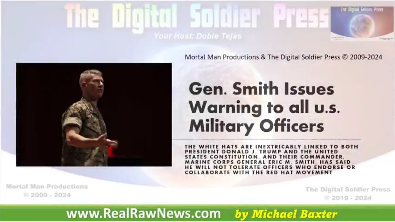 GEN SMITH ISSUES WARNING TO ALL US MILITARY OFFICERS