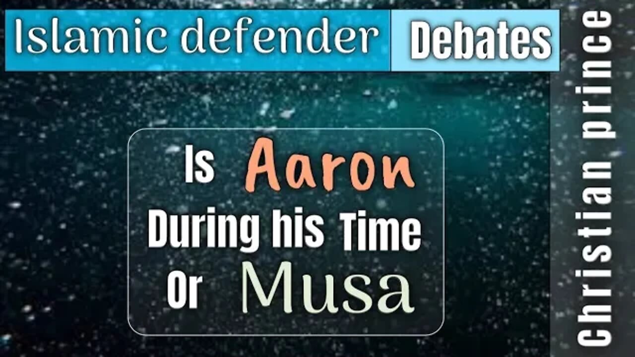 Is Aaron a higher prophet during his time or musa ? Christian Prince vs islamic defender