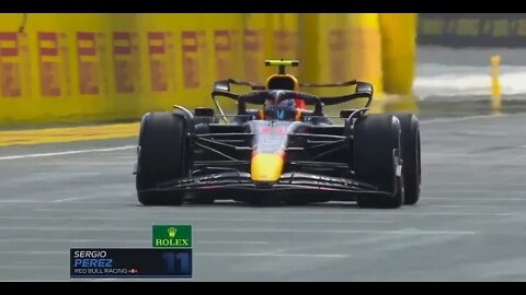 Sergio Pérez with DRS issues in Monza FP1