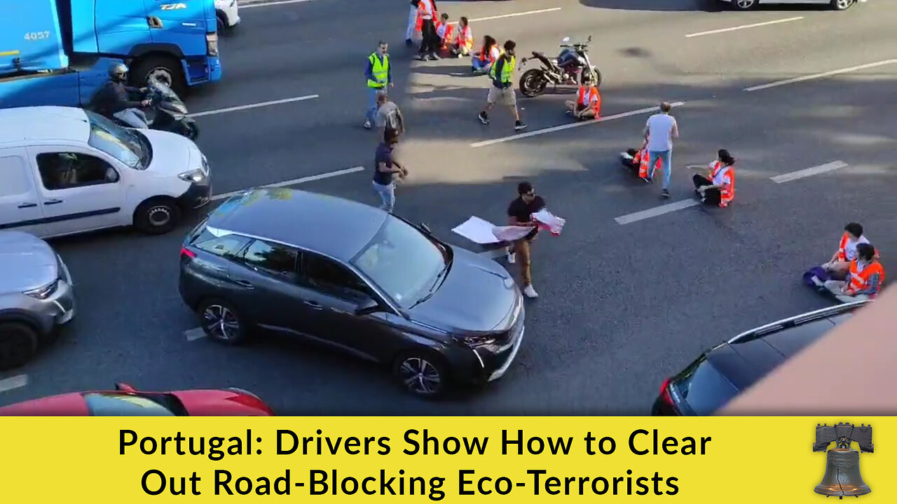 Portugal: Drivers Show How to Clear Out Road-Blocking Eco-Terrorists