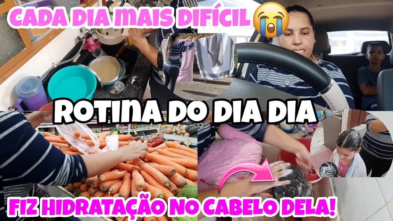 ROTINA DO DIA DIA +FIZ HIDRATAÇÃO NO CABELO DA NICOLLY// COMPRAS BASICA NO MERCADO