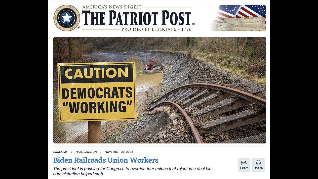 The Patriot Post Audio Edition Podcast for 11/29/22