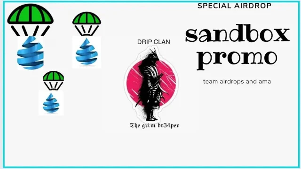 Casual convo and drip airdrops (sandbox promo)