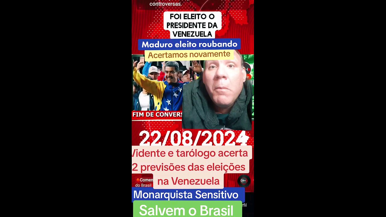 Vidente e tarólogo acerta 2 previsões das eleições na Venezuela