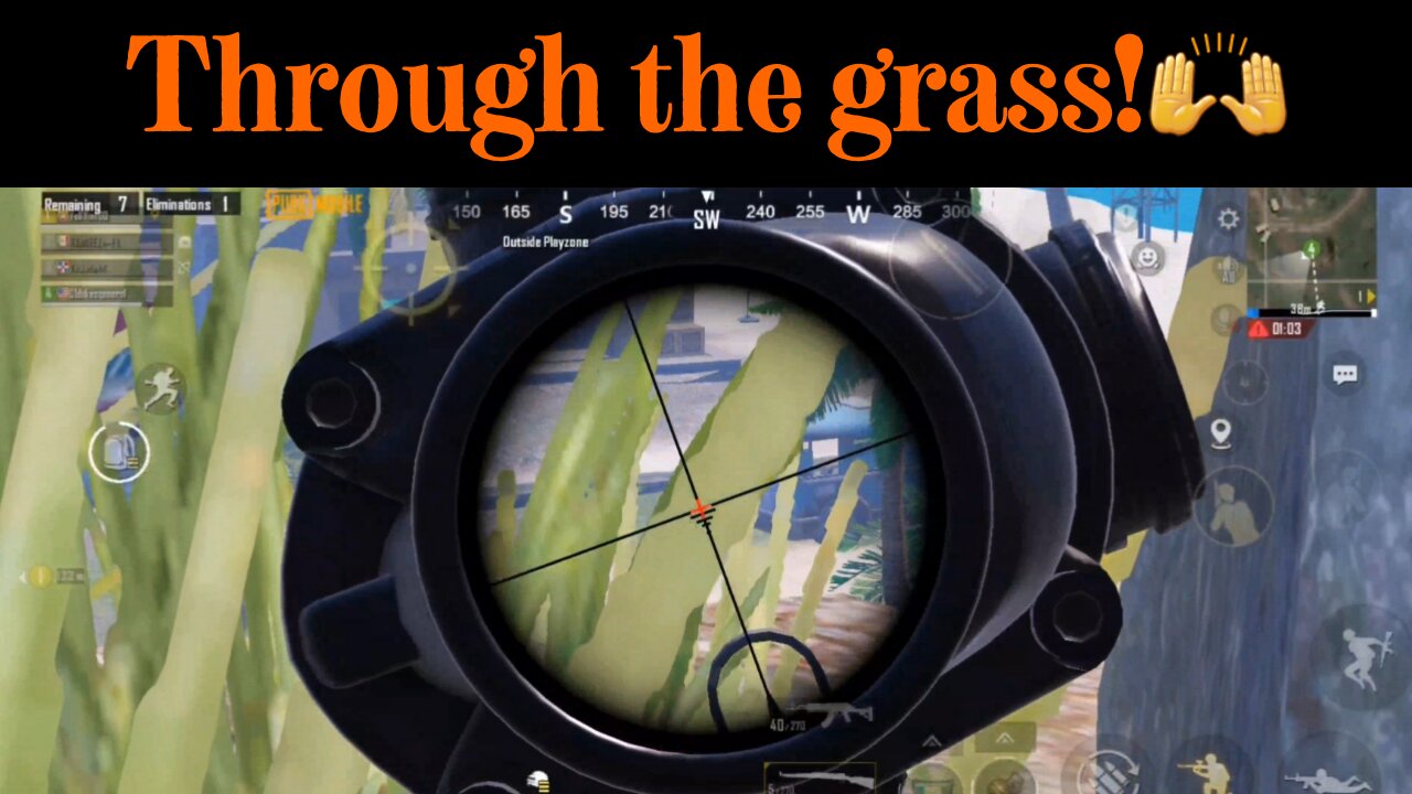 Through The Grass!!! - PubG Mobile