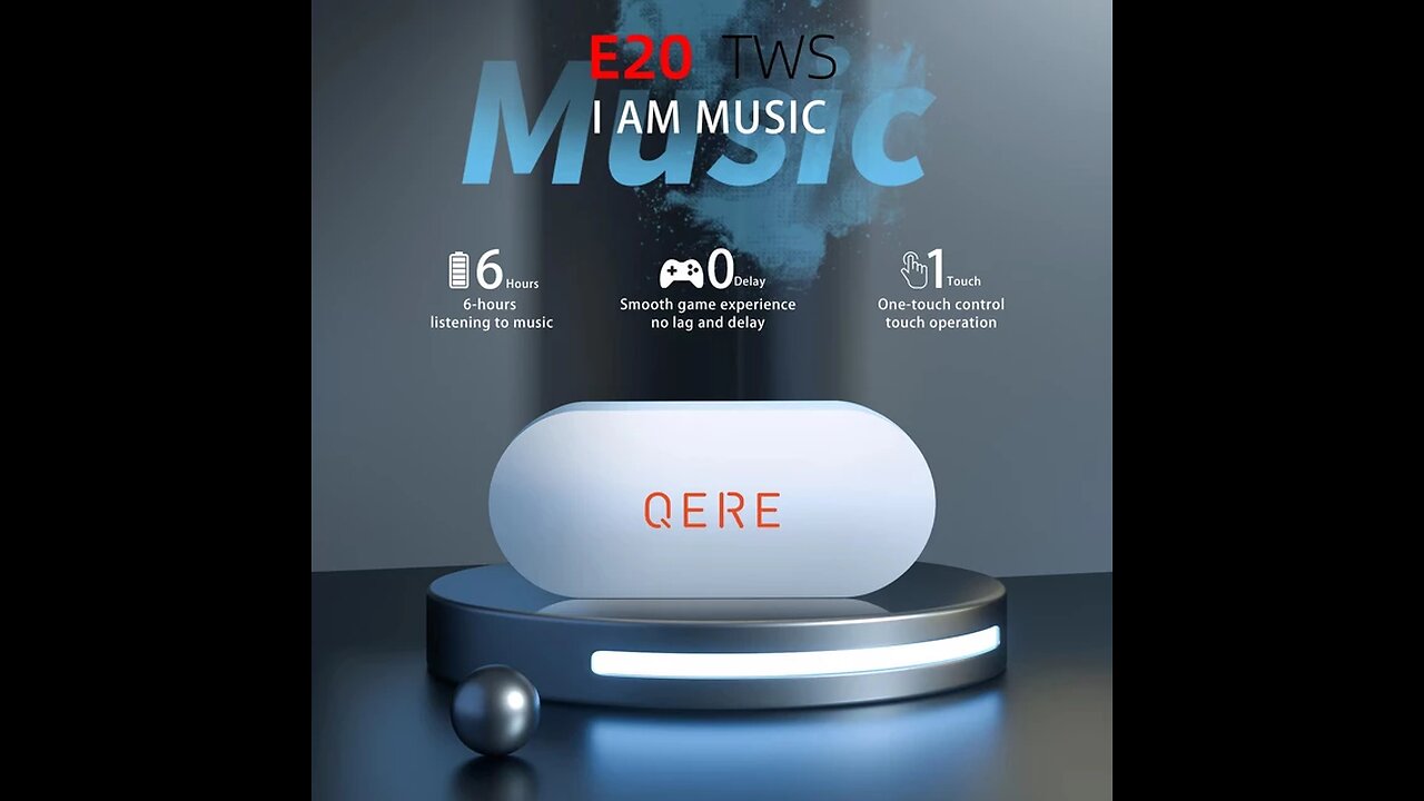 NEW QERE E20 TWS,Earphones Bluetooth 5.3, HD Microphone,HIFI Headphones,13mm Driver,68ms Low Latency